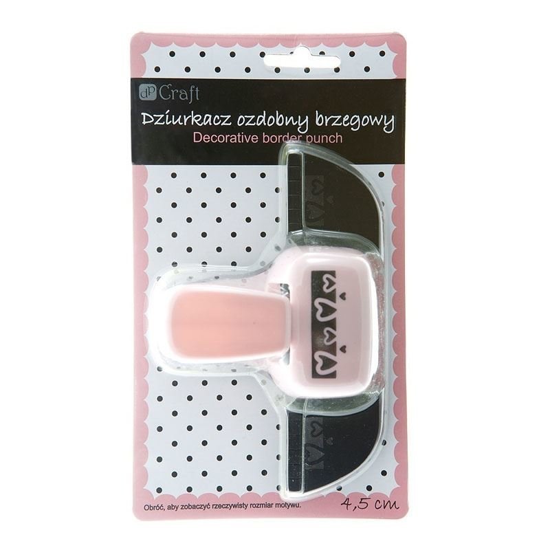 Dziurkacz Ozdobny Brzegowy 4.5cm [JCDZ-607-054] Serduszka /DpCraft