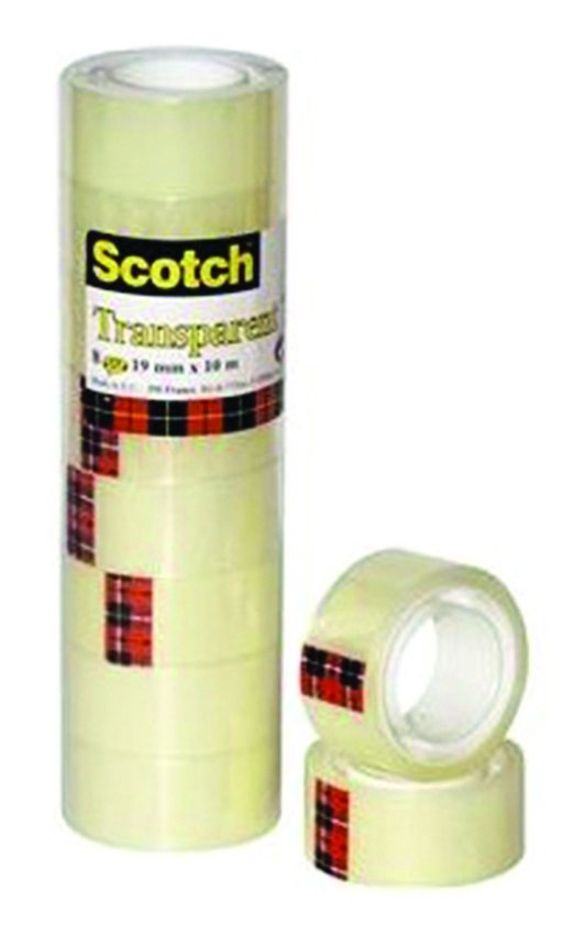 Taśma Biurowa Scotch (550) 19Mm 10M W Folii 8Szt. Transparentna
