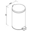Kosz na Śmieci ECO 12L Stal Połysk /Faneco