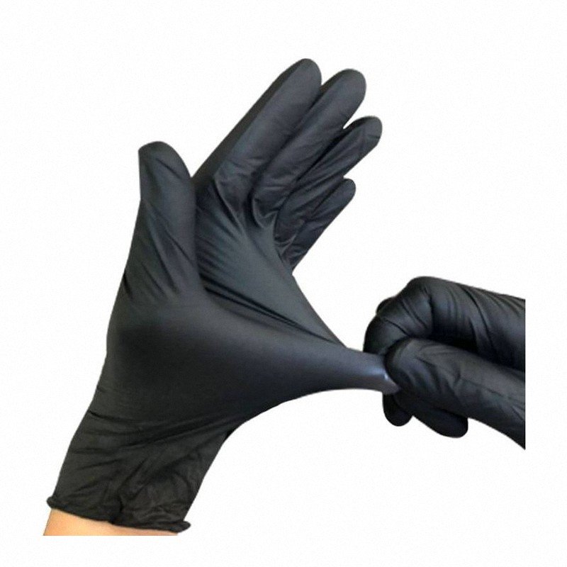 Rękawice Nitrylowe Bezpudrowe Czarne L 100szt. / Master
