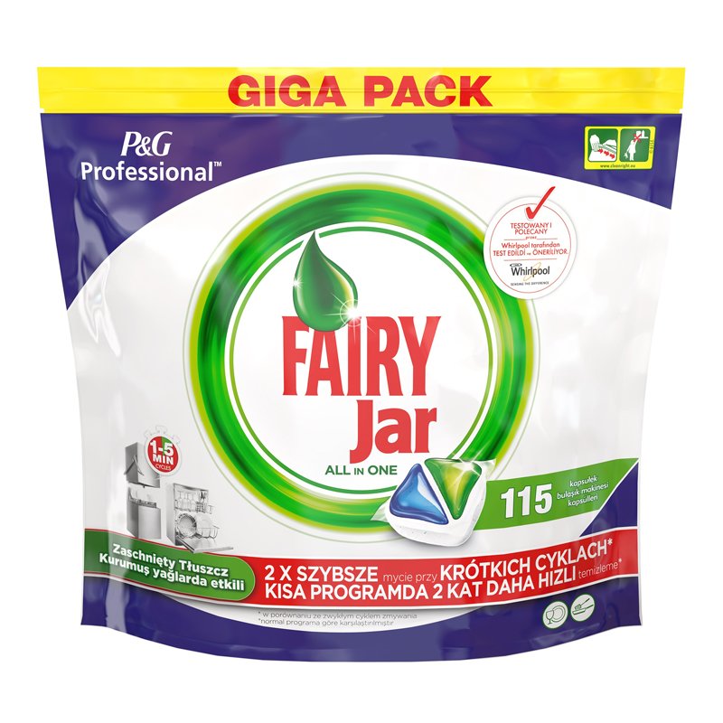 Fairy Kapsułki do Zmywarek Jar All in 1 115szt.
