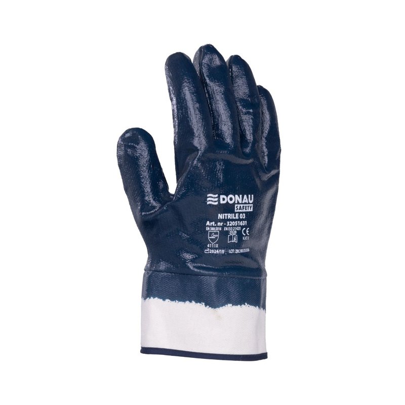 Rękawice Donau Safety Nitrile 03 Kat. II Rozm. 10 Granatowe /DONAU SAFETY