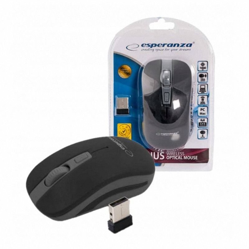 Mysz Bezprzewodowa USB EM126K Czarno-Szara /Esperanza