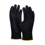 Rękawice Donau Safety Pu Black Kat. II Rozm. 8 Czarne  /DONAU SAFETY