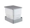 Regał Infinity 4x10l Szufladami Szary/Biały Ażurowy KD  / Curver 239845