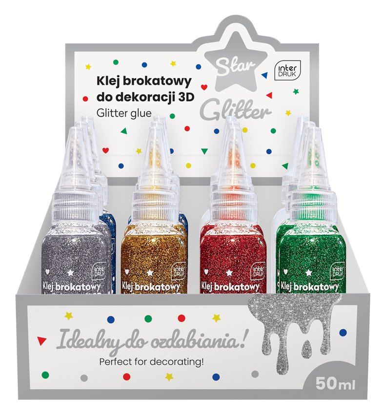 Klej Brokatowy 3D 50ml Star /Interdruk