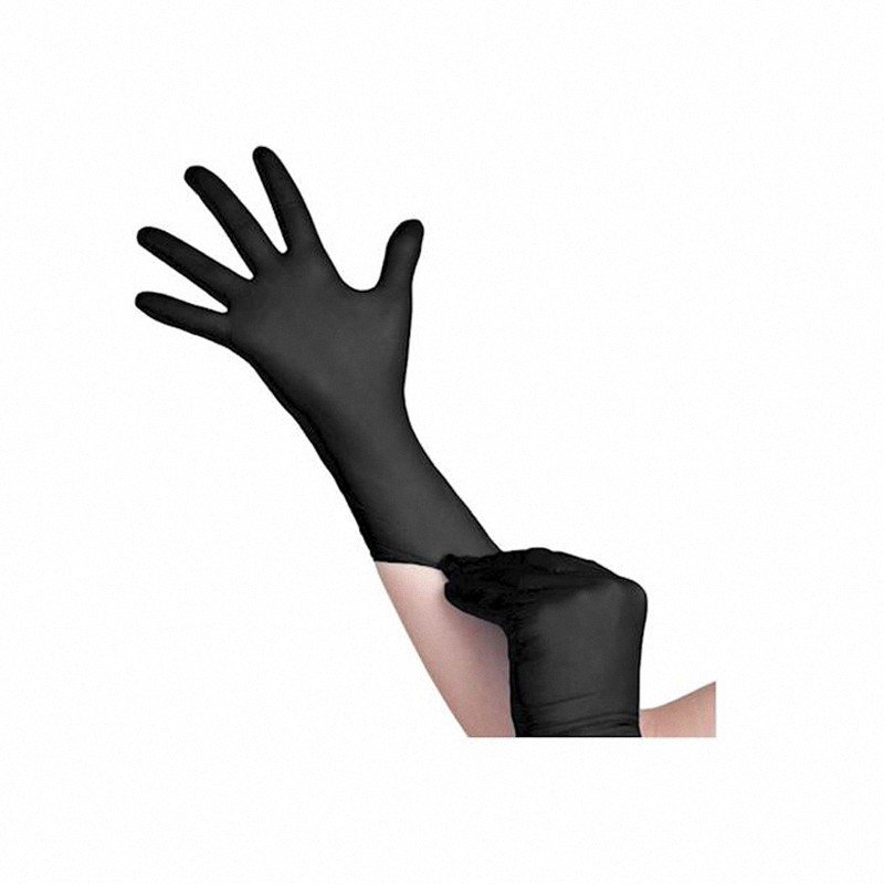 Rękawice Nitrylowe Bezpudrowe Czarne M 100szt. / Master