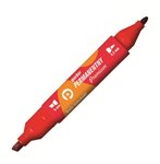 Marker Permanentny Tetis 2 końcówki Czerwony KM502-C2