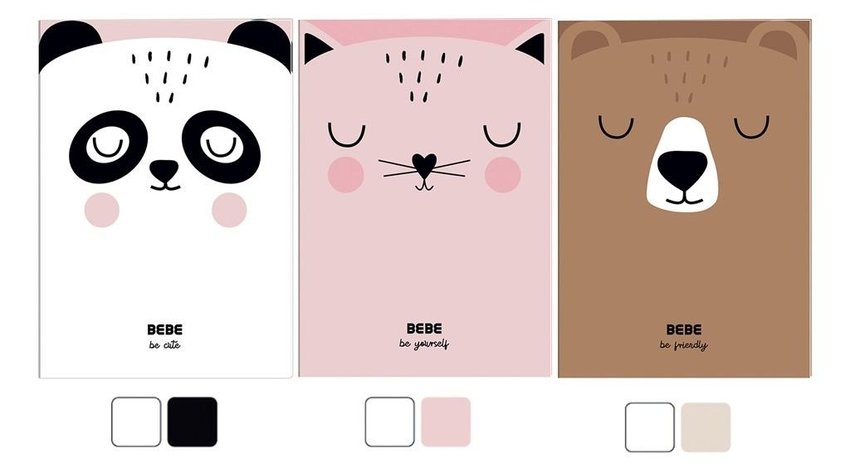 Zeszyt B6 Girls BEBE Friends gładki 32 kartki /  Interdruk