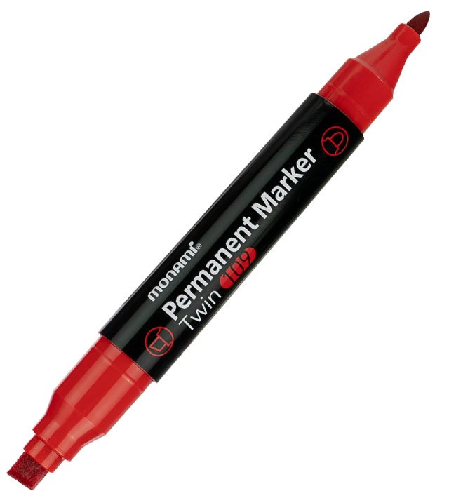 Dwustronny marker permanentny TWIN 109 czerwony MonAmi (2080153703)