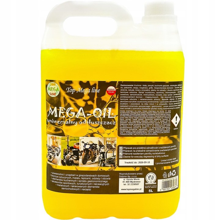 Dolphin Uniwersalny Odtłuszczacz MEGA-Oil 5L
