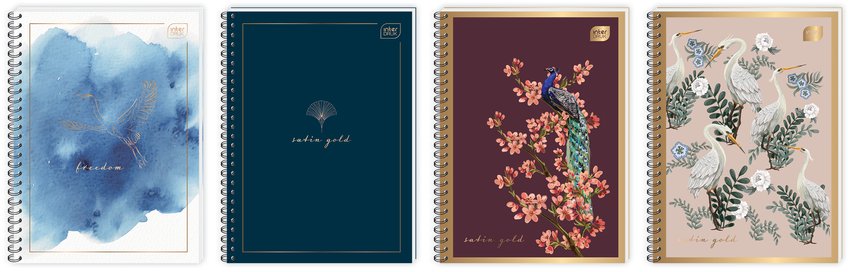 Kołozeszyt A6 80# 70g Met Satin Gold