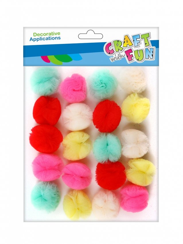 Pompony dekoracyjne mix tiul  /Craft With Fun 463479