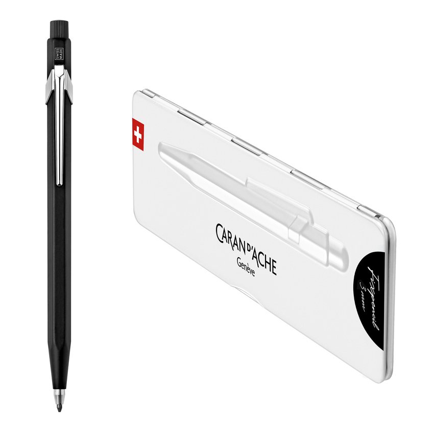 Ołówek automatyczny CARAN D'ACHE Fixpencil 3mm w pudełku czarny