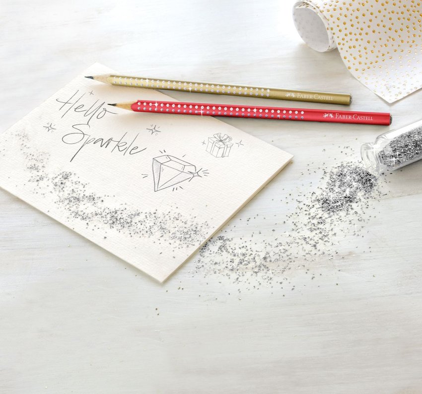 Ołówek Sparkle Pearly Czerwony (Candy Cane Red) Faber-Castell