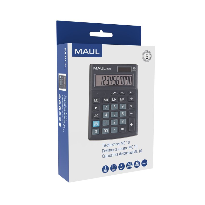 Kalkulator Biurkowy Compact Mc 10, 10-Pozycyjny, Czarny Maul