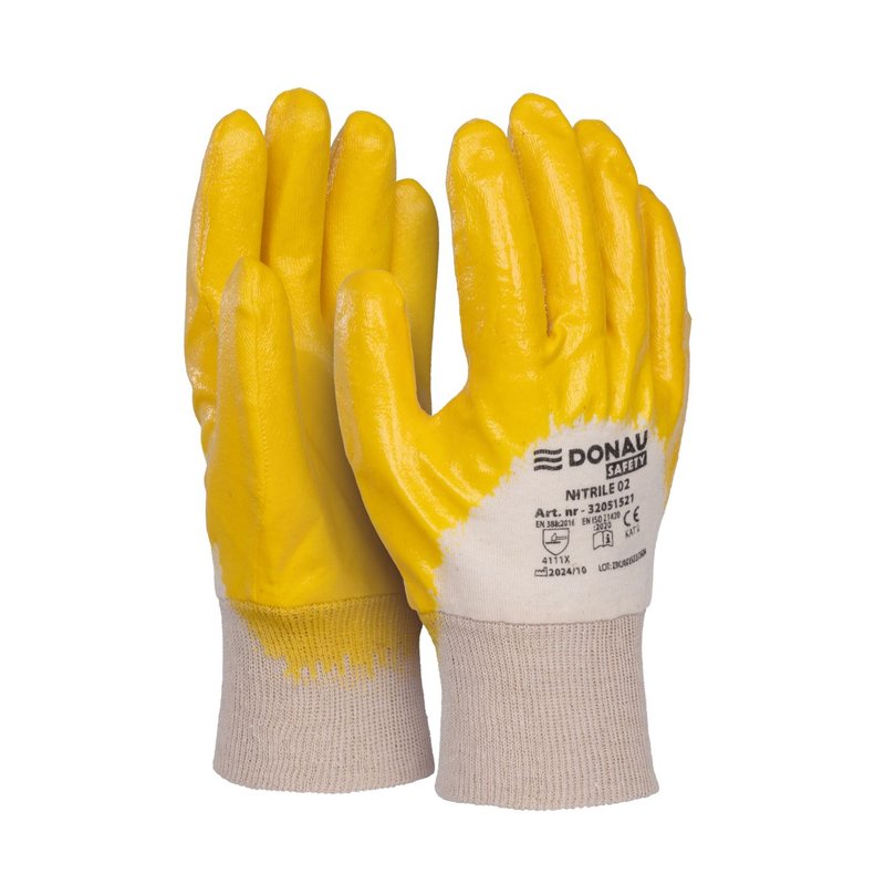 Rękawice Donau Safety Nitrile 02 Kat. II Rozm. 11 Żółte /DONAU SAFETY