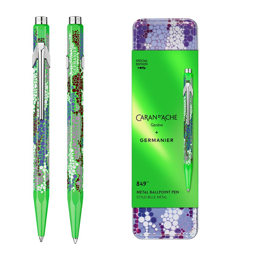 Długopis CARAN D'ACHE 849 Germanier w pudełku zielony neonowy