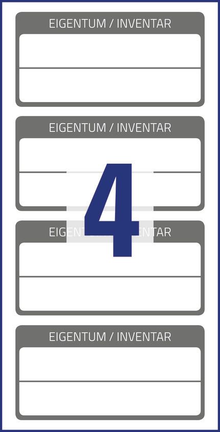 Etykiety Inwentaryzacyjne Avery 60x30 10/A4 A'4 Biało-Czarne No.6903