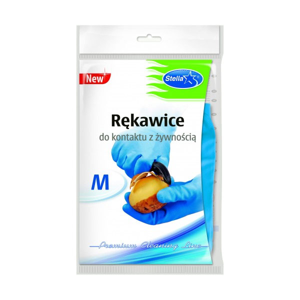 Rękawice Do Kontaktu z Żywnością M Niebieskie /Stella
