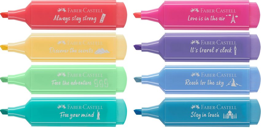 Zakreślacz 1546 Pastelowy 8 Kolorów Opakowanie Kartonowe Faber-Castell