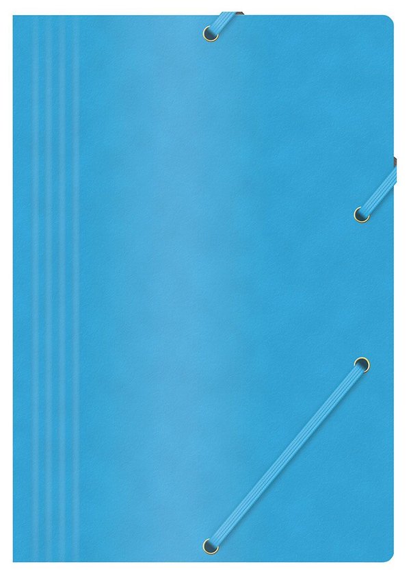 Teczka Z Gumką Office Products Preszpan A4 390Gsm 3-Skrz. Niebieska