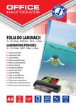 Folia Do Laminowania Office Products A5 2X80 mikr. Błyszcząca 100Szt. Transparentna