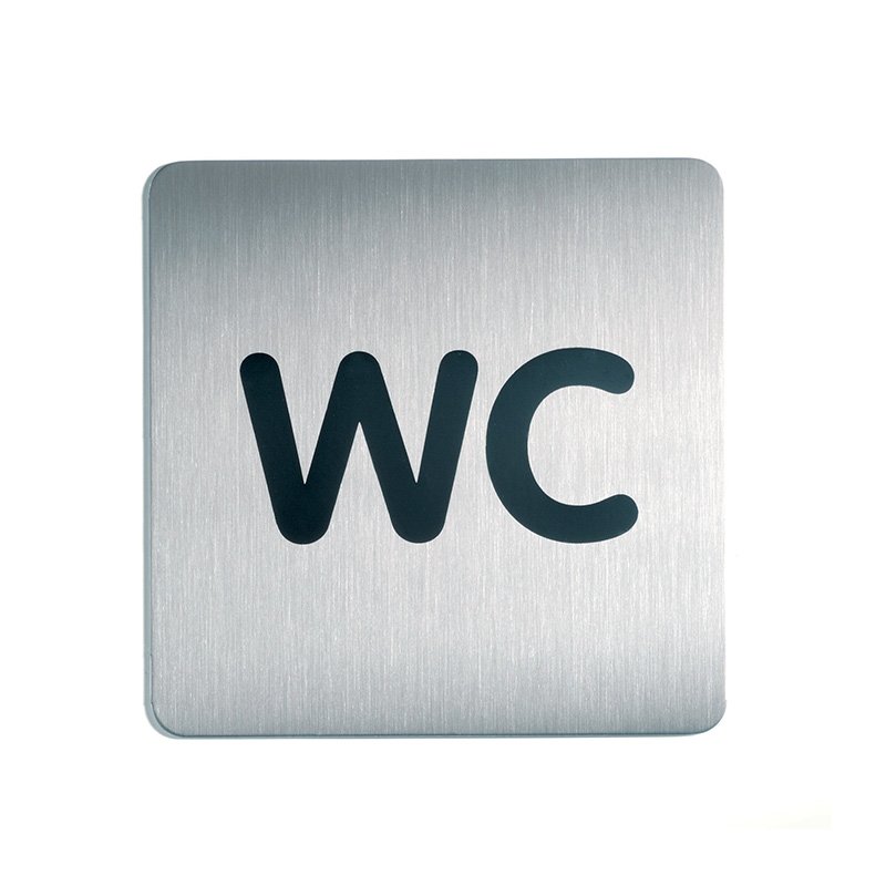 Tabliczka Picto Wc Srebrny 150x150mm 4957 /Durable