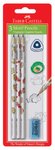 Ołówki Trójkątne Morski Świat Kpl. 3 Szt+ Gumka Blister Faber Castell