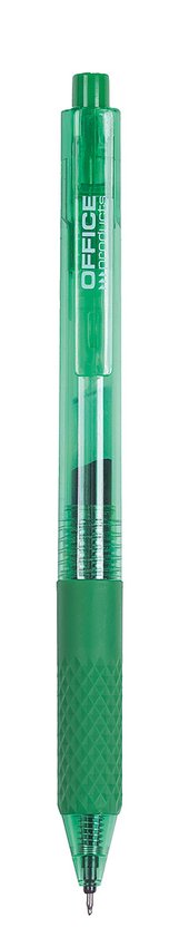 Długopis automatyczny żelowy OFFICE PRODUCTS  gr. linii 025mm dł. linii 1200m zielony