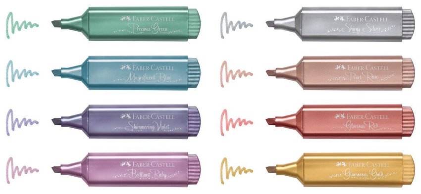 Zakreślacz 1546 Metaliczny Display 100 Szt. Faber-Castell