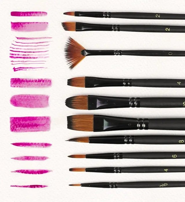 Pędzle artystyczne nylonowe 10 szt. GR-PA10 FIORELLO