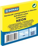 Bloczek Samoprzylepny Donau 76X76mm 1X100 Kart. Neon Żółty