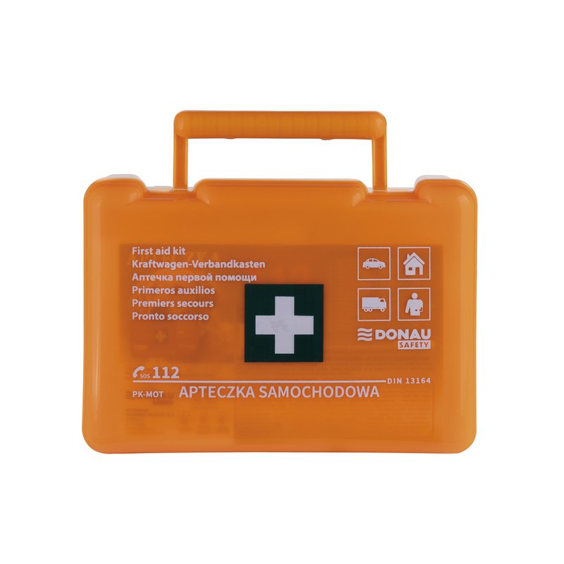 Apteczka Samochodowa Donau Safety Plastikowa Bd Din Pomarańczowa  /DONAU SAFETY