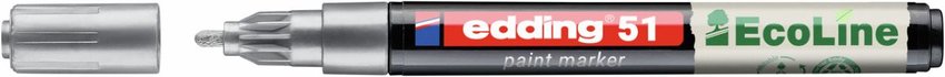 Marker olejowy na bazie wody e-51 EDDING EcoLine 1-2mm srebrny
