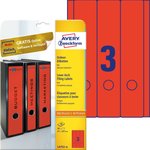 Etykiety do segregatora Avery 61x297 3/A4 A'20 Czerwone No.L4752-20