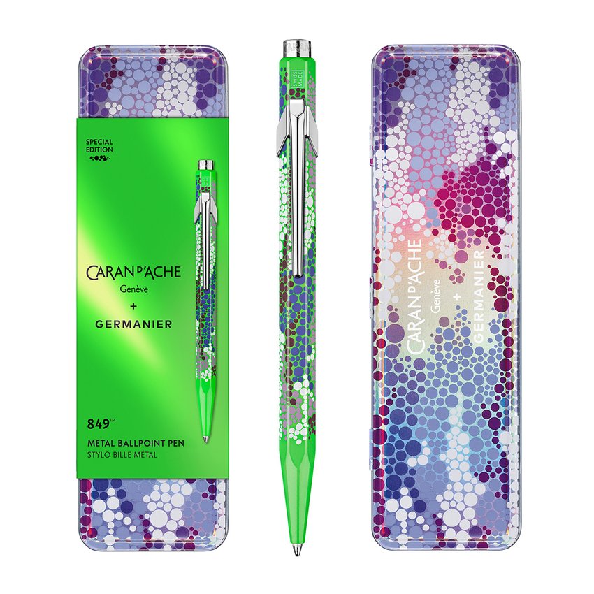 Długopis CARAN D'ACHE 849 Germanier w pudełku zielony neonowy