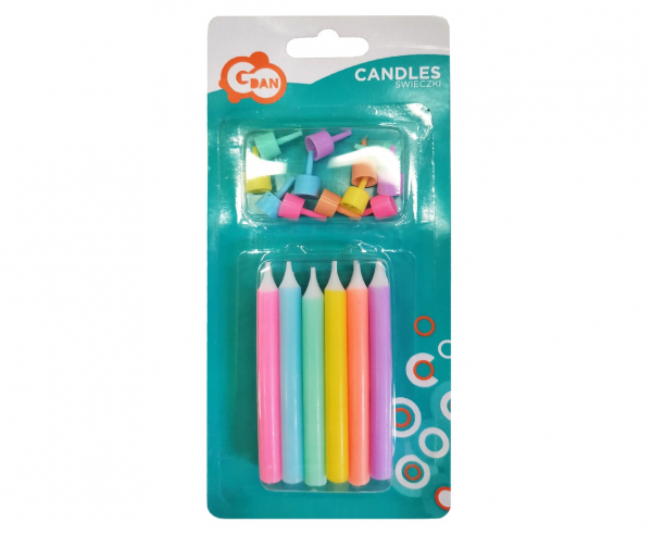 Świeczki Jumbo, kolorowy miks, 12 szt. /GoDan