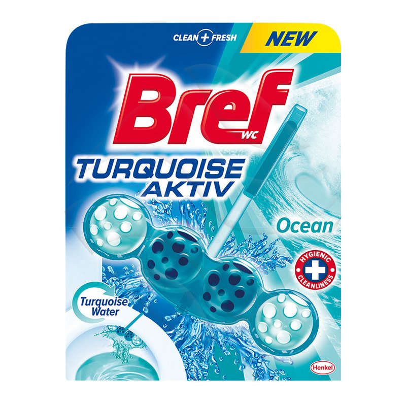 Bref WC Turquoise Aktiv Koszyk 4Kulki Ocean Barwiący