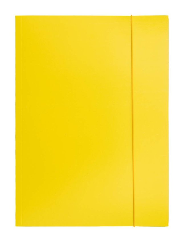 Teczka z gumką OFFICE PRODUCTS karton/lakier A4 320gsm 3-skrz., mix kolorów