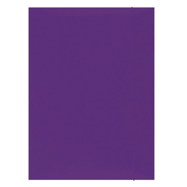 Teczka Z Gumką Office Products Karton A4 300Gsm 3-Skrz. Fioletowa