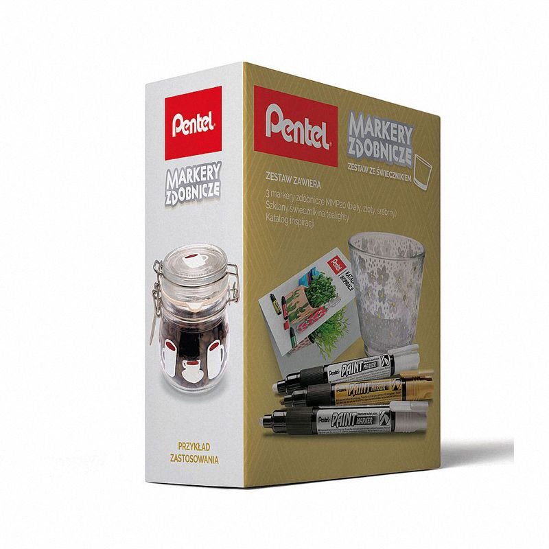 Zestaw Markerów Zdobniczych+ Świecznik+ Katalog Inspiracji /Pentel MMP20-WXZ