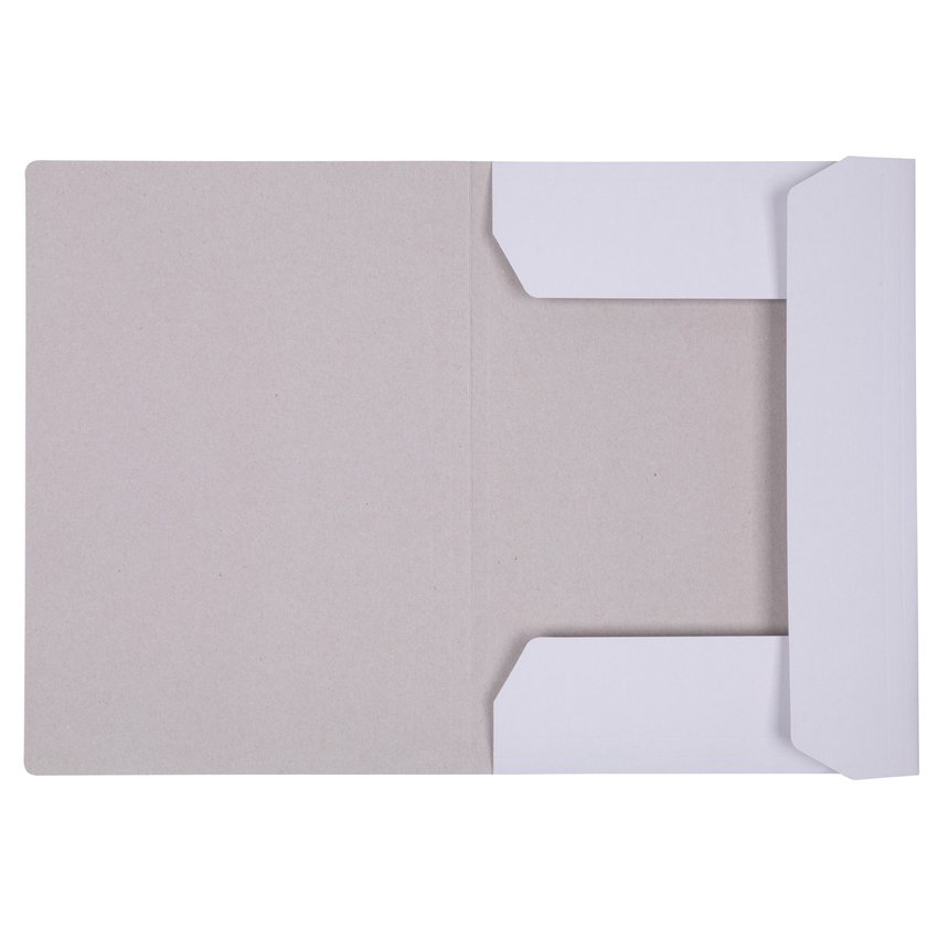 Teczka z gumką OFFICE PRODUCTS Budget karton  A4 250gsm 3-skrz., biała