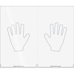 Antybakteryjna Naklejka  600X500 Mm Sterifil Na Drzwi Z Nadrukiem Rąk Transparentna 5 Szt. Tarifold