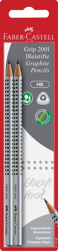Ołówek Grip 2001 Hb 2 Szt. Blister Faber-Castell