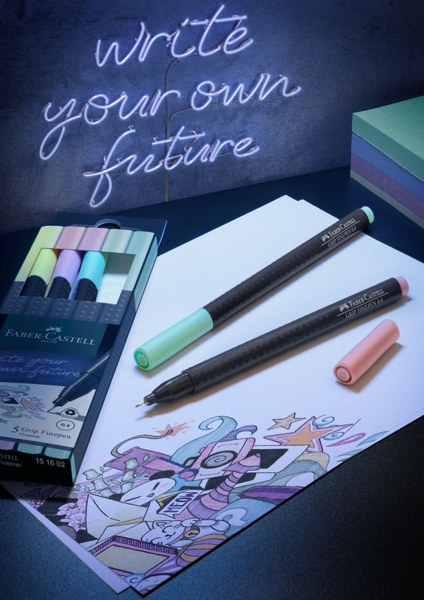 Cienkopisy Grip 5 Kol. Pastelowych Faber-Castell