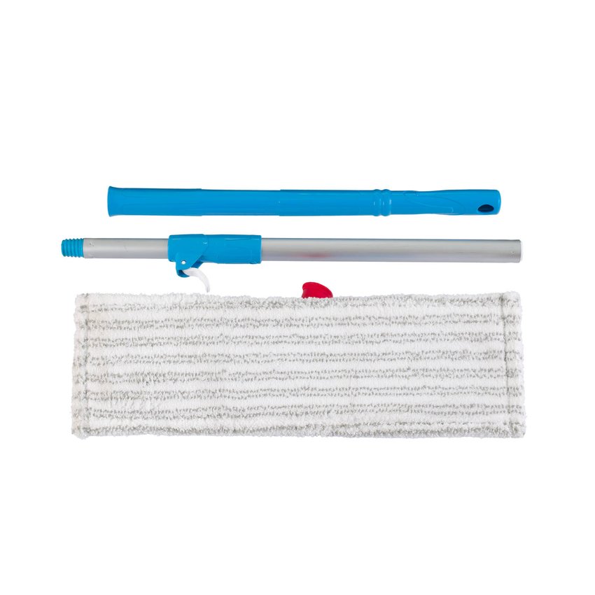 Zestaw Mop Płaski 50cm Kieszeniowy + Stelaż + Kij Teleskopowy /Emerson