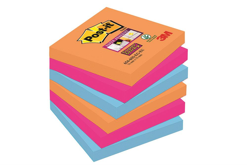 Bloczek Samoprzylepny 76x76mm 6x90szt. Bangkok Mocny Klej /Post-It 654-6SS-EG