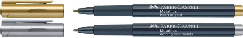 Pisak Metaliczny Metallics Kolor Srebrny I Złoty Blister 2 Szt. Faber-Castell