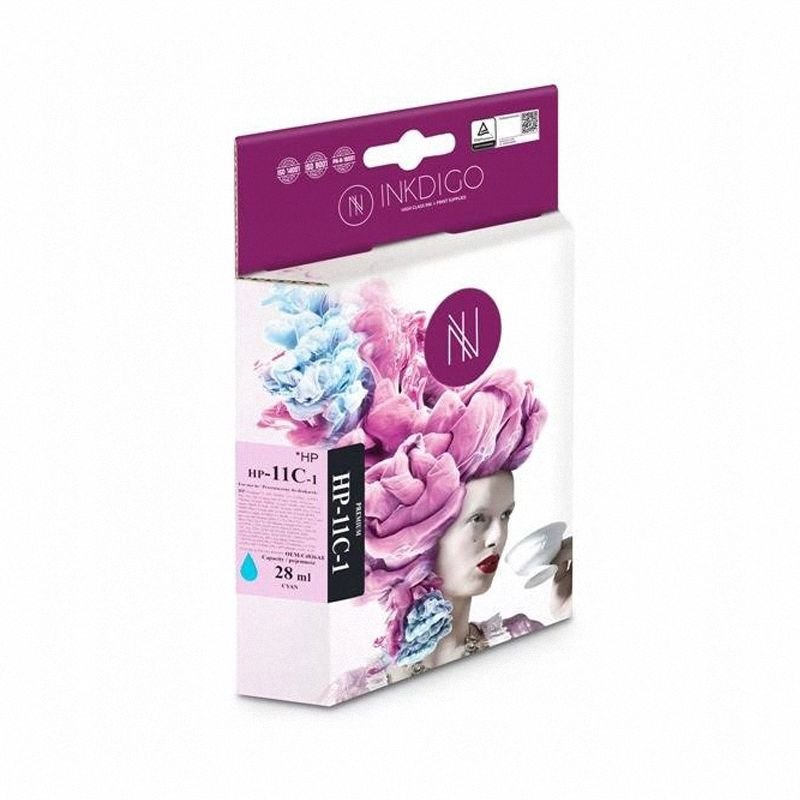 Tusz do HP 11/Designjet 70/100/100Plus/110/110Plus/ Cyan /Inkdigo